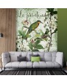 Wallpaper - Bird on branch leaves on green background Andrea Haase | FEEBY