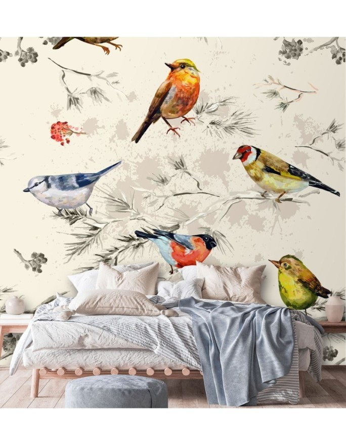 Beautiful Wallpapers - Colourful birds painted in watercolour | FEEBY