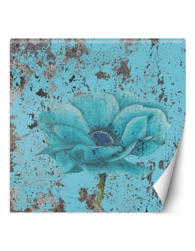 Modern Wallpapers - Turquoise shabby chic flower | FEEBY