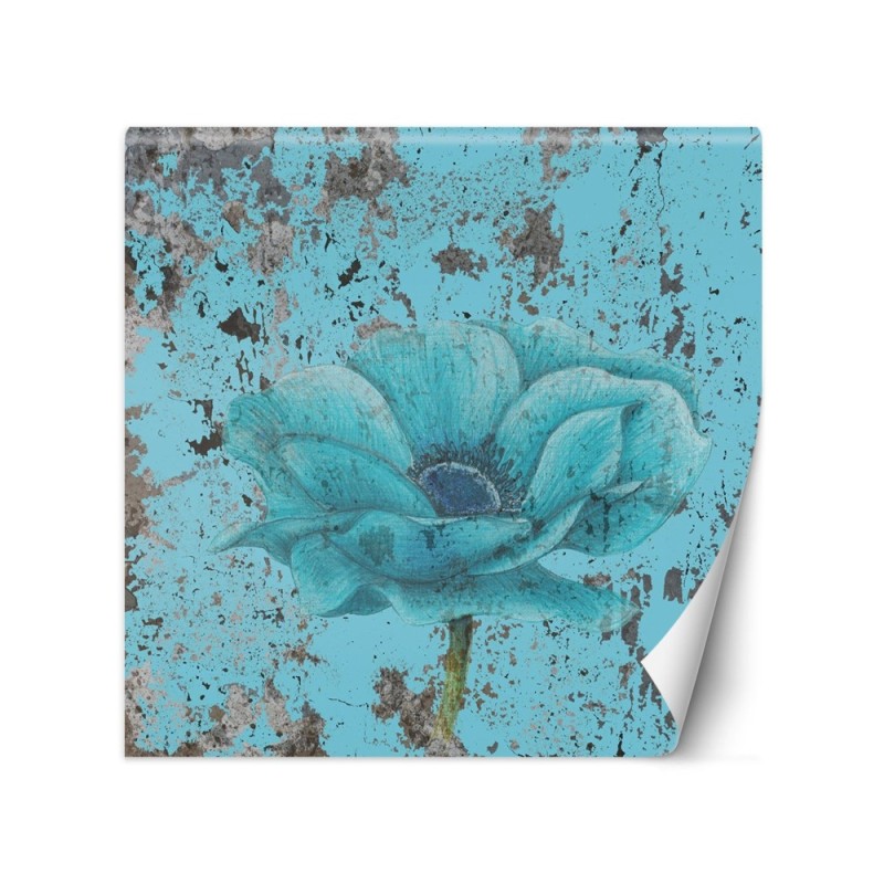 Modern Wallpapers - Turquoise shabby chic flower | FEEBY