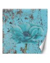 Modern Wallpapers - Turquoise shabby chic flower | FEEBY