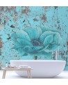 Modern Wallpapers - Turquoise shabby chic flower | FEEBY