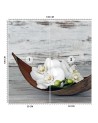 Stylish Wallpapers - White orchid flowers on old board background | FEEBY
