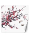 Beautiful wall murals - Birds on a cherry blossom branch | FEEBY