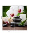 Wall mural - Orchid candle and zen stones in spa | FEEBY