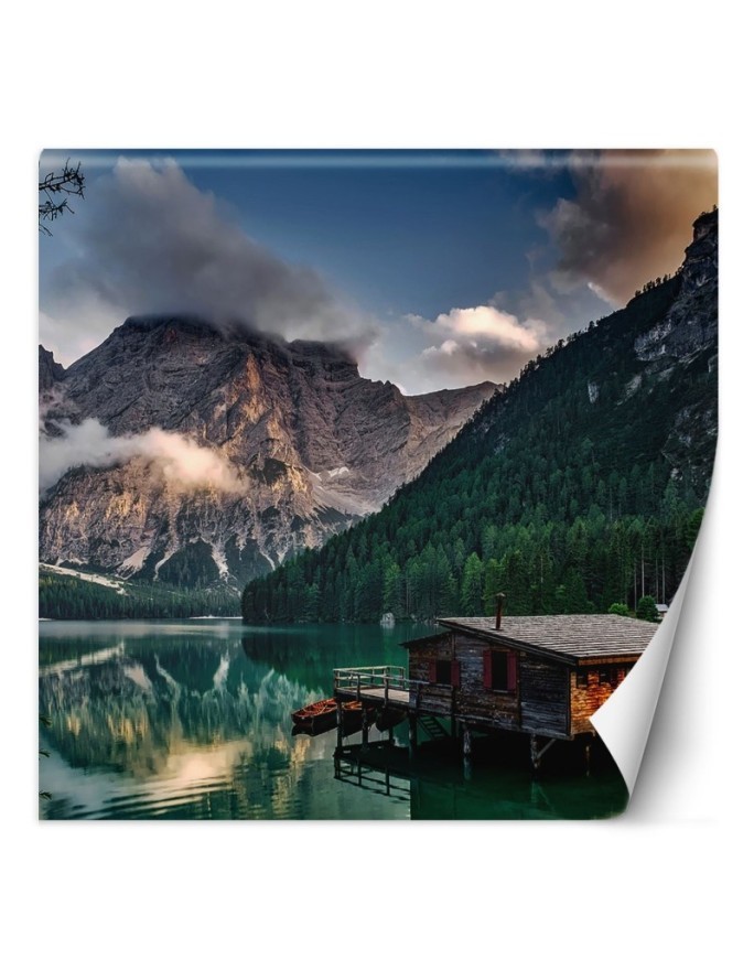 Original wall murals - Lake in the mountains mountain landscape | FEEBY