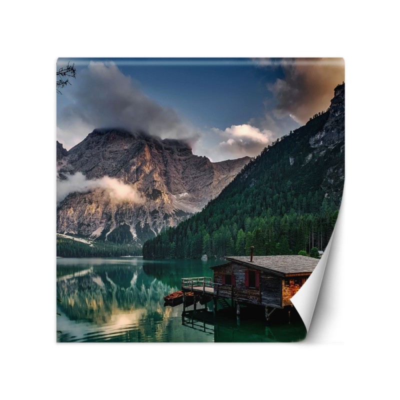 Original wall murals - Lake in the mountains mountain landscape | FEEBY
