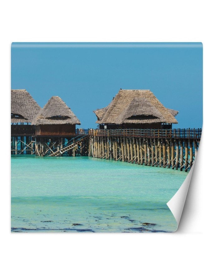 Unique wall murals - Bungalows tropical beach | FEEBY