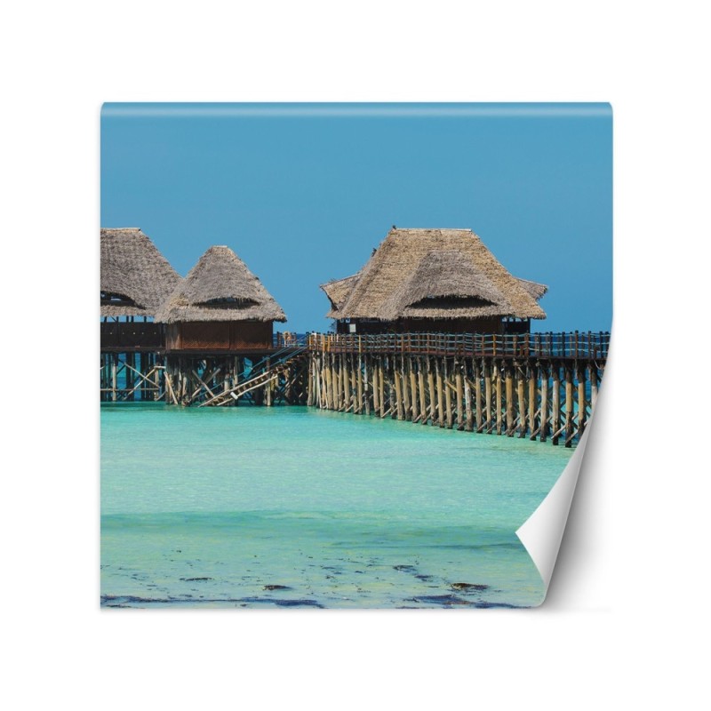 Unique wall murals - Bungalows tropical beach | FEEBY