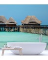 Unique wall murals - Bungalows tropical beach | FEEBY