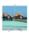 Unique wall murals - Bungalows tropical beach | FEEBY