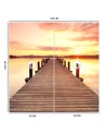 Modern Wallpaper - Lakeside deck sunset | FEEBY