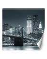 Wallpapers - Brooklyn Bridge at night New York black and white | FEEBY
