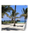 Unique wall mural - Tropical beach palm trees nature | FEEBY