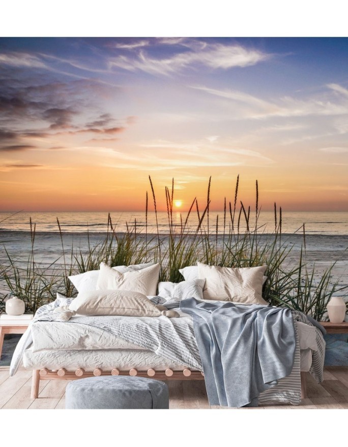 Wall mural for living room - Beach sea sunset | FEEBY