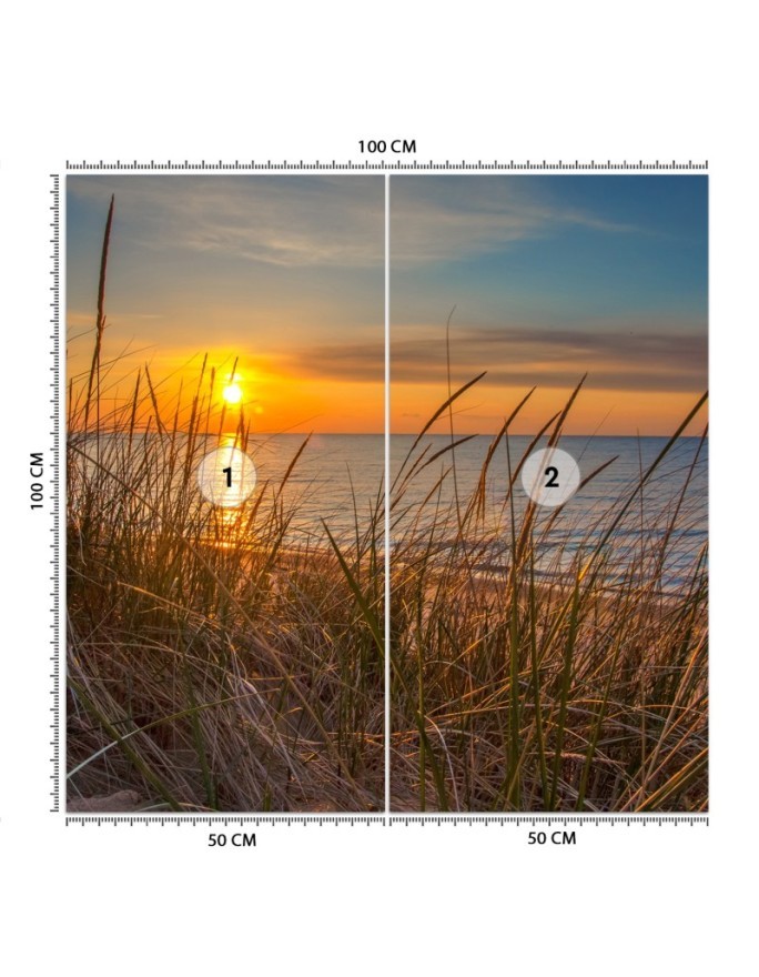 Photo wall mural - Sunset over the sea | FEEBY