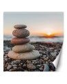 Original wall mural - Stony beach and sunset | FEEBY