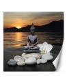 Stylish Wallpapers - Buddha on stones at sunset | FEEBY