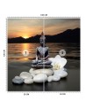 Stylish Wallpapers - Buddha on stones at sunset | FEEBY