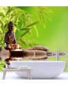 Original Wallpapers - Buddha candle and zen stones | FEEBY