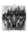 Trendy wall murals - Wolf forest in mist lake | FEEBY