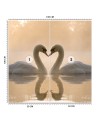 Beautiful wall murals - Swans swimming in a lake | FEEBY