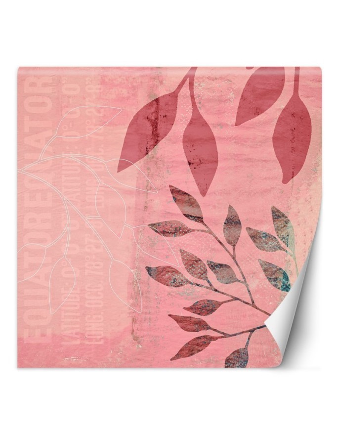 Exotic Wallpaper - Abstract leaves pink background Andrea Haase | FEEBY