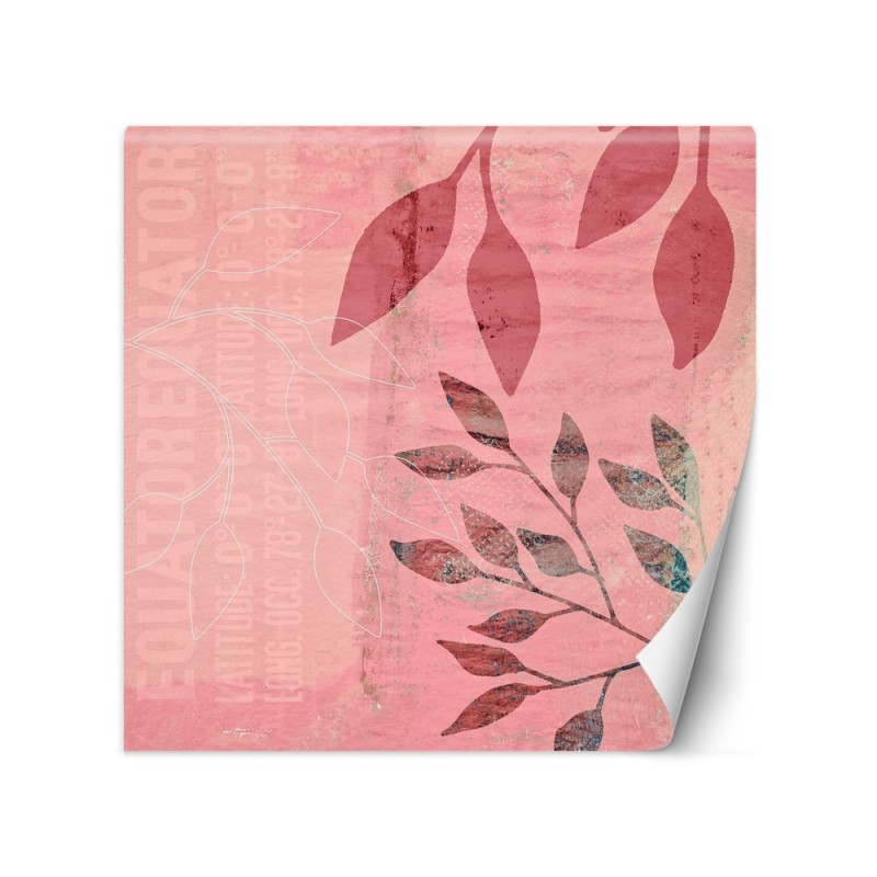 Exotic Wallpaper - Abstract leaves pink background Andrea Haase | FEEBY