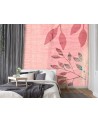 Exotic Wallpaper - Abstract leaves pink background Andrea Haase | FEEBY