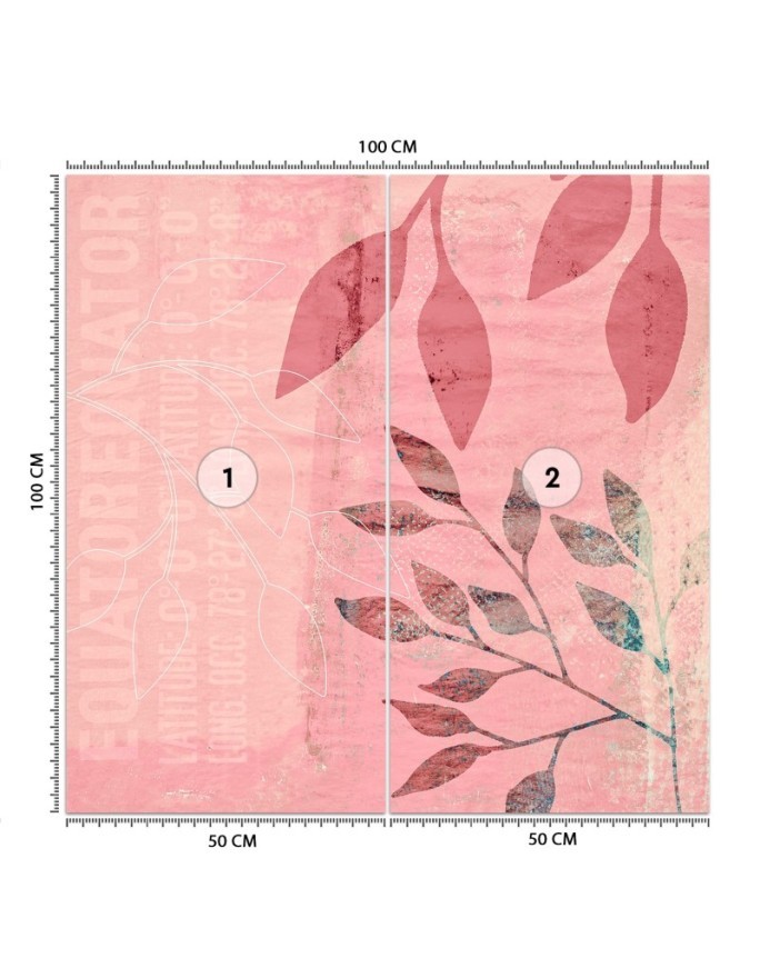 Exotic Wallpaper - Abstract leaves pink background Andrea Haase | FEEBY