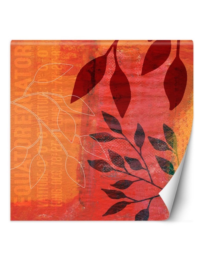Wallpaper - Leaves abstract orange background Andrea Haase | FEEBY