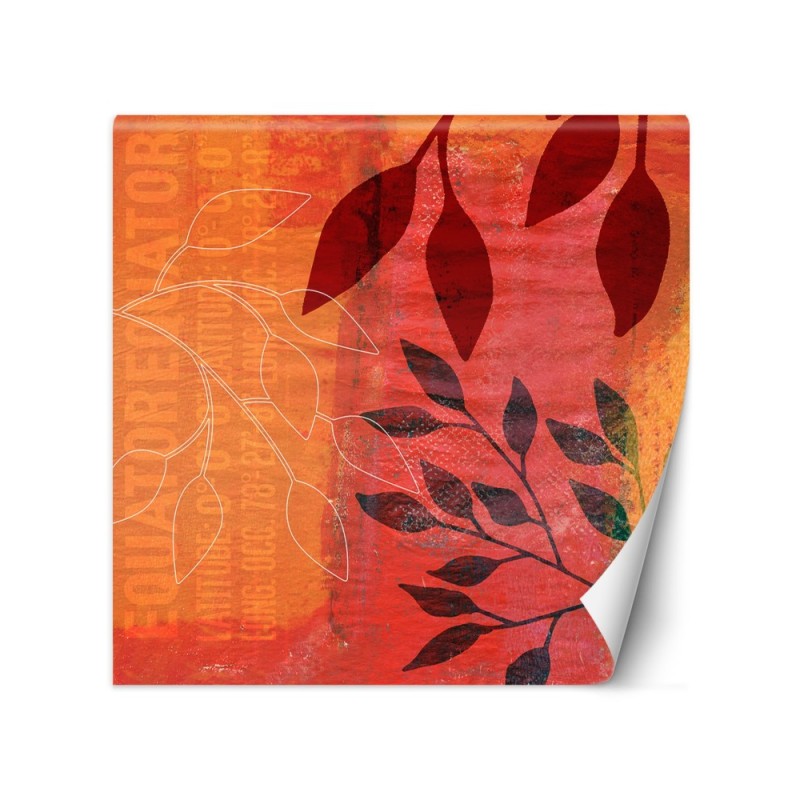 Wallpaper - Leaves abstract orange background Andrea Haase | FEEBY