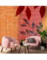Wallpaper - Leaves abstract orange background Andrea Haase | FEEBY