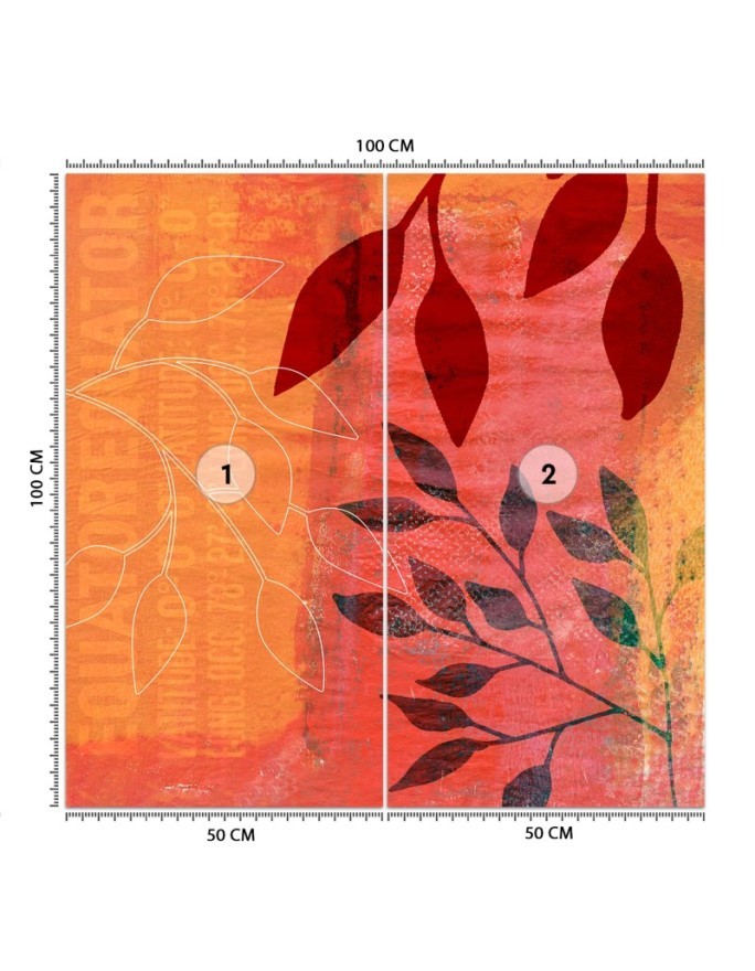 Wallpaper - Leaves abstract orange background Andrea Haase | FEEBY