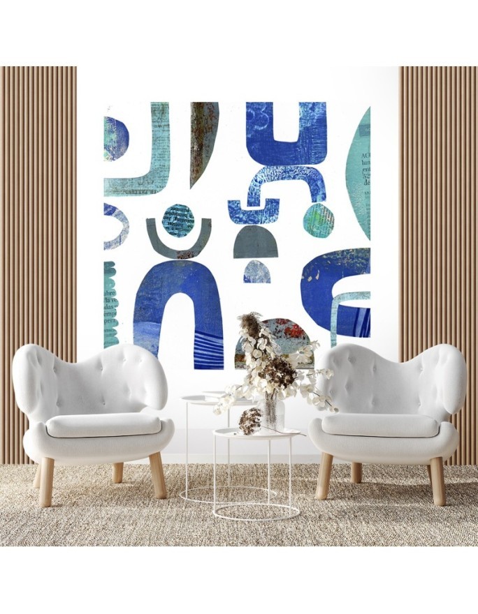 Wallpaper - Blue abstract shapes Andrea Haase | FEEBY