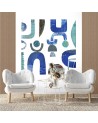 Wallpaper - Blue abstract shapes Andrea Haase | FEEBY