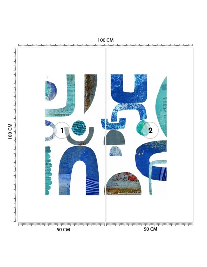 Wallpaper - Blue abstract shapes Andrea Haase | FEEBY