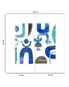 Wallpaper - Blue abstract shapes Andrea Haase | FEEBY