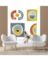 Stylish Wallpaper - Colourful circle patterns abstract Andrea Haase | FEEBY