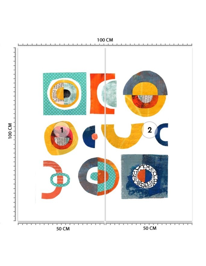 Wallpaper - Colourful horseshoe patterns abstract Andrea Haase | FEEBY