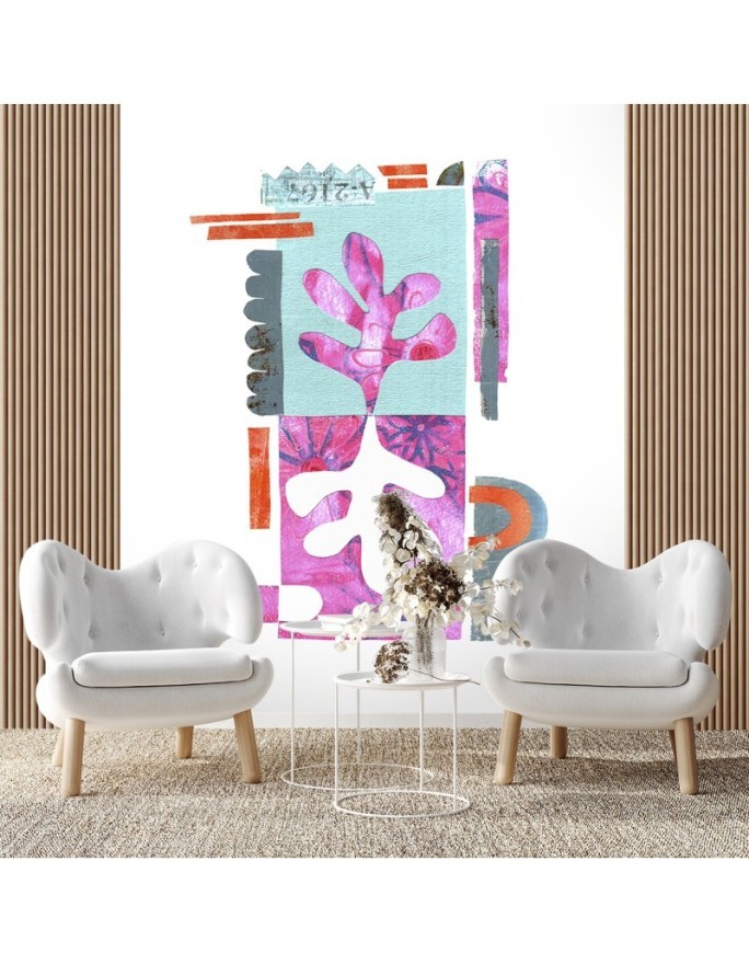 Wallpaper - Pink and blue abstract Andrea Haase | FEEBY
