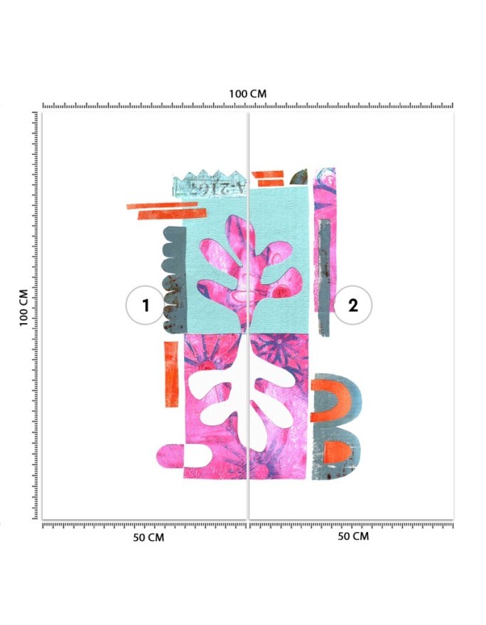 Wallpaper - Pink and blue abstract Andrea Haase | FEEBY