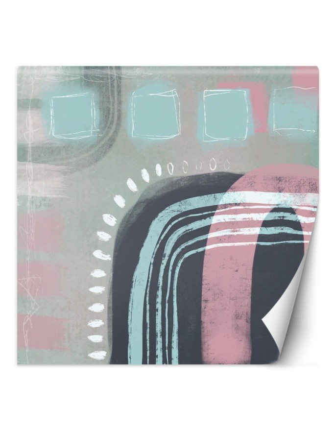 Wallpaper - Pink and blue abstract pattern Andrea Haase | FEEBY