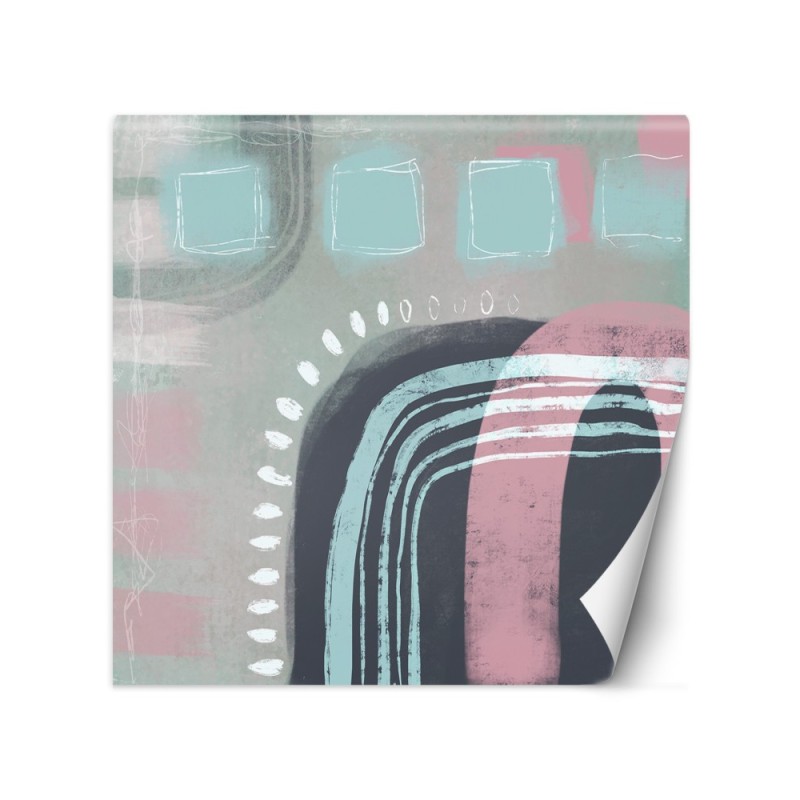 Wallpaper - Pink and blue abstract pattern Andrea Haase | FEEBY