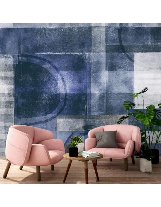 Wallpaper - Blue geometric abstraction Andrea Haase | FEEBY