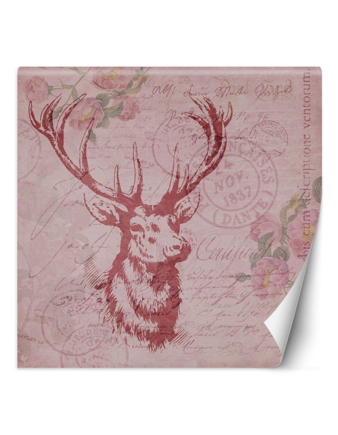Stylish Wallpapers - Deer on pink background Andrea Haase | FEEBY