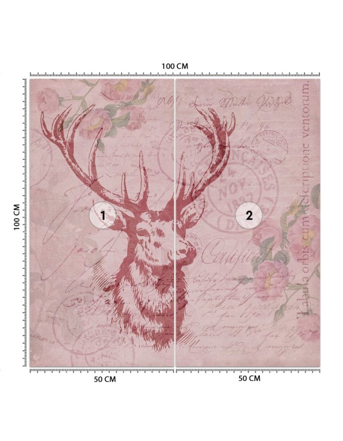 Stylish Wallpapers - Deer on pink background Andrea Haase | FEEBY