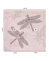 Designer Wallpaper - Dragonfly on pink background Andrea Haase | FEEBY
