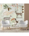 Wall mural - Deer abstract on green background Andrea Haase | FEEBY