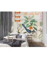 Wall mural - Blue bird on green branch Andrea Haase | FEEBY